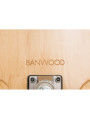 Skateboard per bambini da 3 anni in su in legno naturale e strisce rosse stile California degli anni 70 - Banwood