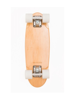 Skateboard per bambini da 3 anni in su in legno naturale e strisce verdi stile California degli anni 70 - Banwood