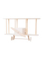 Biplane Kids Shelf "Dashy" White Wood