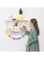 Mensola in legno bianco per Bambini Biplano "Dashy"