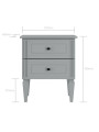 Comodino per la cameretta dei bambini in legno grigio neutro dallo stile classico collezione Ines by BellAmy