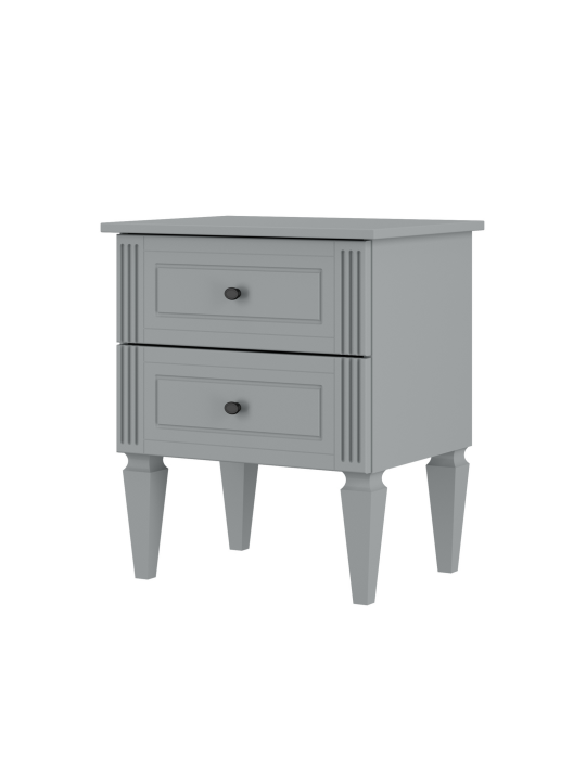 Comodino per la cameretta dei bambini in legno grigio neutro dallo stile classico collezione Ines by BellAmy