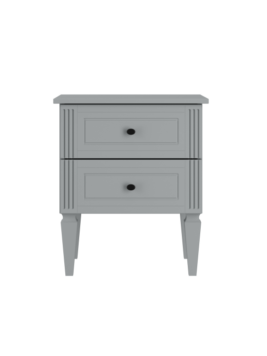 Comodino per la cameretta dei bambini in legno grigio neutro dallo stile classico collezione Ines by BellAmy