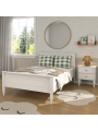 Letto singolo 120x200 per la cameretta dei bambini in legno bianco stile classico collezione Ines by BellAmy