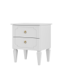 Bedside table for the children's bedroom in neutral white wood with a classic style, Royal collection by BellAmy