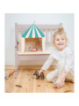 Mensola Ripiano Scaffale a forma di tenda da circo in Legno naturale e verde per Cameretta dei Bambini
