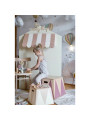 Basket Crate Box in Birch Wood Toy Box Holder for Children's Bedrooms - Trapezoidal pedestal in colored Circus style