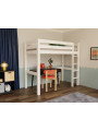 Letto rialzato a soppalco loft per camerette bambini in legno massello MAKALU by Benlemi