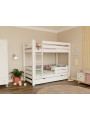 Letto a castello per camerette bambini in legno massello 90x200 cm ATLAS by Benlemi