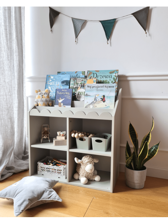Children's BooK NooK sage green bookcase - BellAmy