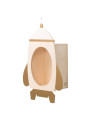 Wooden Rocket Shelf Toy for Kids Children in natural wood/gold/white - For the Kids Bedroom