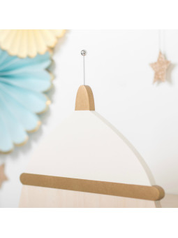Wooden Rocket Shelf Toy for Kids Children in natural wood/gold/white - For the Kids Bedroom