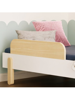 Spondina barriera anticaduta laterale in legno laccato trasparente per lettino bambini Nova by Benlemi
