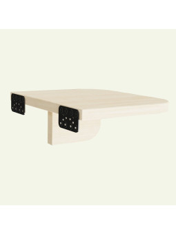 Comodino sospeso laterale in legno laccato trasparente per lettino bambini Nova by Benlemi