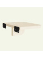 Comodino sospeso laterale in legno laccato trasparente per lettino bambini Nova by Benlemi