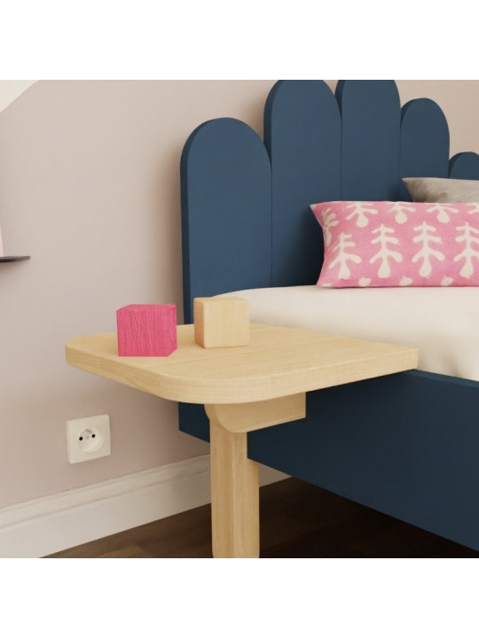 Comodino sospeso laterale in legno laccato trasparente per lettino bambini Nova by Benlemi