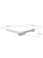 Comodino sospeso laterale in legno laccato trasparente per lettino bambini Nova by Benlemi