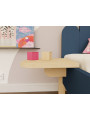 Comodino sospeso laterale in legno laccato trasparente per lettino bambini Nova by Benlemi