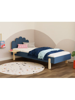Comodino sospeso laterale in legno laccato trasparente per lettino bambini Nova by Benlemi