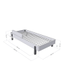 Single Montessori wooden bed for children bedrooms with sidewall and straight or slanted legs model Nova by Benlemi