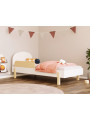 Children's single bed Nova with round headboard and sidewall - Benlemi