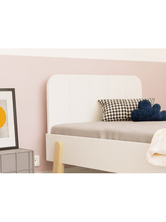 Letto singolo Nova con testiera rettangolare - Benlemi