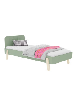 Children's single bed Nova with rectangular headboard - Benlemi