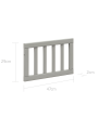 Grey safety barrier for cradle and cot Royal and Lotta collections by BellAmy