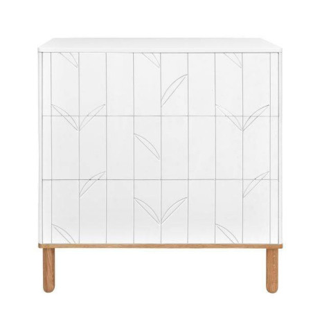 Cassettiera Comò con fasciatoio per la cameretta dei Bambin Toteme Botanic con decorazioni vegetali by BellAmy