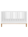 Cot Bed for children's bedroom in White MDF Toteme Botanic with plant decorations by BellAmy