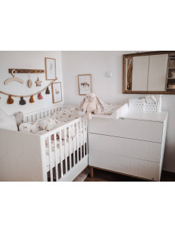 Culla in MDF bianco per la cameretta dei Bambini Toteme Botanic con decorazioni vegetali by BellAmy
