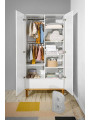 Armadio guardaroba in legno bianco per la cameretta dei Bambini Toteme Botanic con decorazioni vegetali by BellAmy