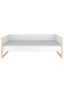 Single Bed 90x200 for the Children's Bedroom in white, grey, natural wood Pinette by BellAmy