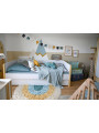 Letto singolo 90x200 per la cameretta dei Bambini e Adolescenti in legno bianco, grigio e naturale Pinette - by BellAmy