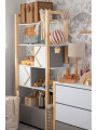 Libreria per la cameretta dei Bambini in legno bianco, grigio e naturale Pinette - by BellAmy