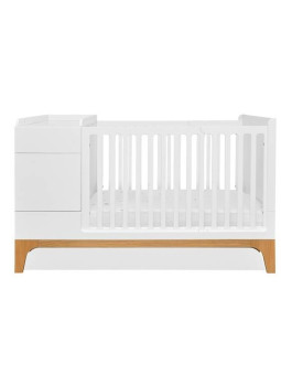 Evolutionary cradle 70x120 convertible into a junior bed 70x160 with storage and drawer + desk Up! Bellamy