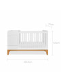 Evolutionary cradle 70x120 convertible into a junior bed 70x160 with storage and drawer + desk Up! Bellamy