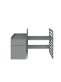 Cot 70x120 extendable to 70x160 + desk UP! grey - BellAmy