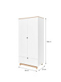 Children's 2-door Wardrobe Nomi - BellAmy