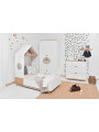 Libreria a forma di casetta in legno bianco e naturale mod. Nomi per bambini e camerette by Bellamy