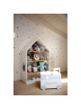 Libreria a forma di casetta in legno bianco e naturale mod. Nomi per bambini e camerette by Bellamy