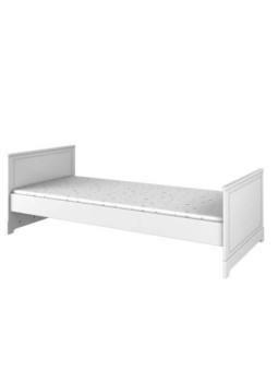 Letto singolo 90x200 per camerette di bambini e ragazzi in legno bianco stile classico mod. Marylou by Bellamy