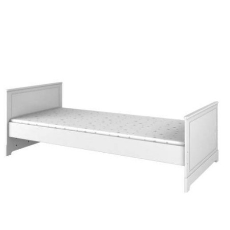 Letto singolo 90x200 per camerette di bambini e ragazzi in legno bianco stile classico mod. Marylou by Bellamy