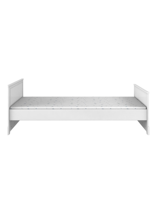 Letto singolo 90x200 per camerette di bambini e ragazzi in legno bianco stile classico mod. Marylou by Bellamy