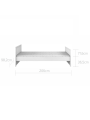 Letto singolo 90x200 per camerette di bambini e ragazzi in legno bianco stile classico mod. Marylou by Bellamy