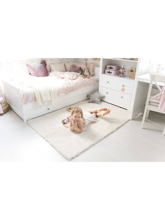 Letto singolo 90x200 per camerette di bambini e ragazzi in legno bianco stile classico mod. Marylou by Bellamy