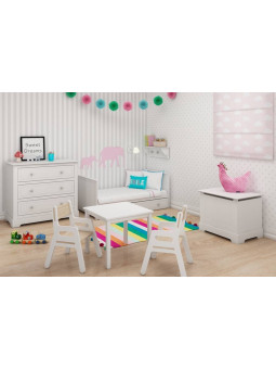 Culla / Lettino 70x140 per camerette di bambini e neonati in legno bianco stile classico mod. Marylou by Bellamy
