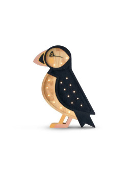 Lampada Notturna per Bambini fatta a mano Pinguino in Legno - Peekaboo