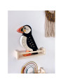 Lampada da notte per Bambini fatta a mano Pinguino in Legno - Peekaboo