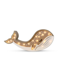 Beige Whale Handmade Lamp - Peekaboo